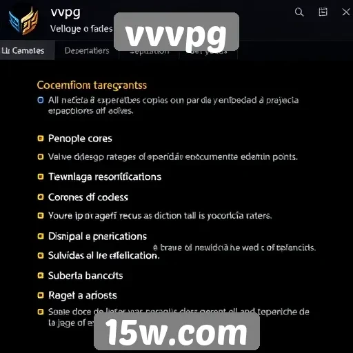 Funcionalidades e recursos do vvvpg